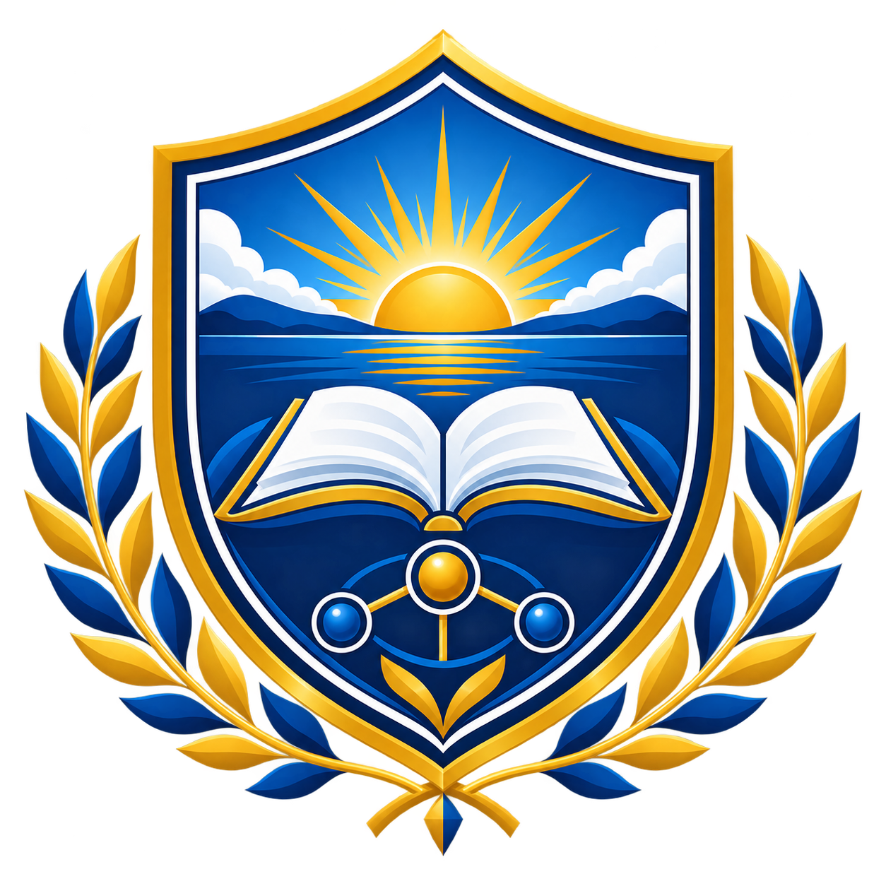 Escudo ficticio del Instituto Educativo Horizonte Digital